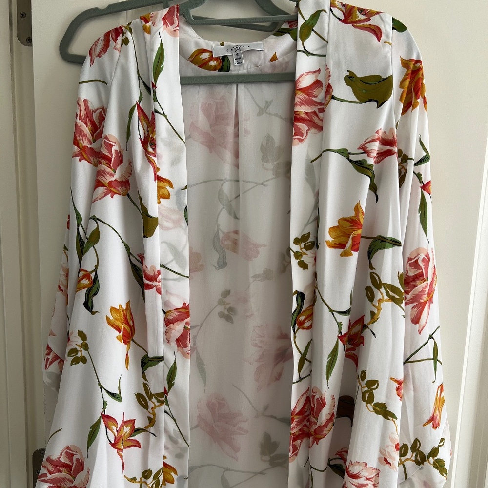 Floral White Kimono